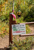 Inspiration signage at the Big Mountain gate